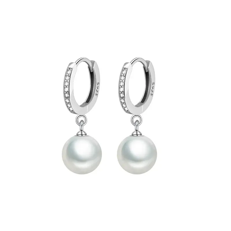 Pearl Drop Silver Earrings