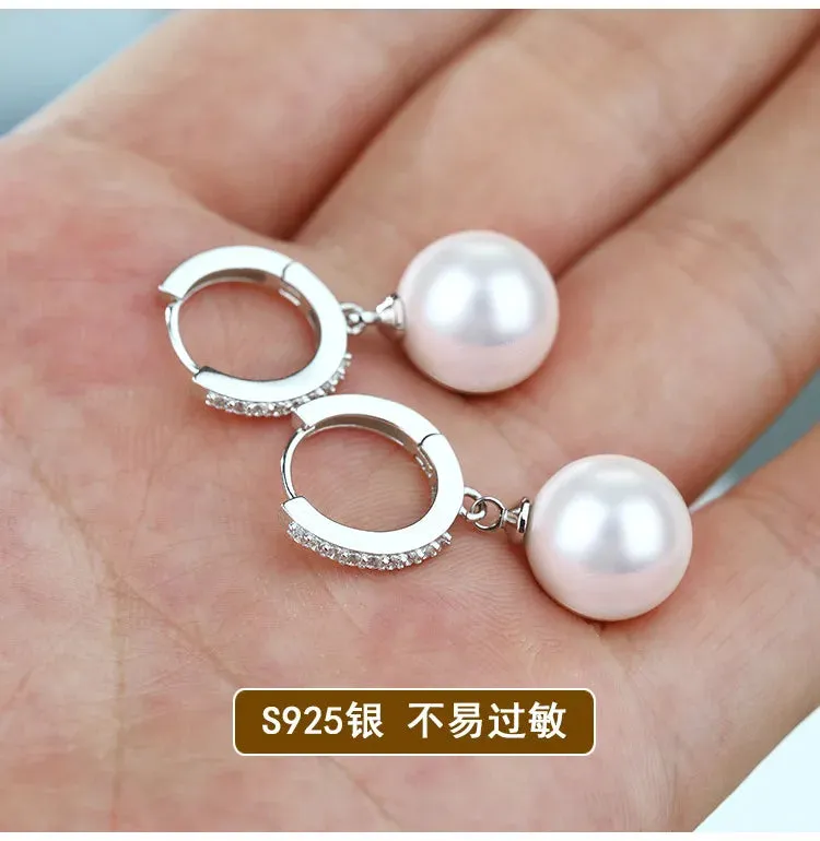 Pearl Drop Silver Earrings