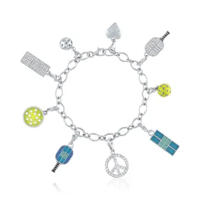 Pickleball Charm Bracelet