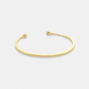 Plain Gold Cuffed Bracelet