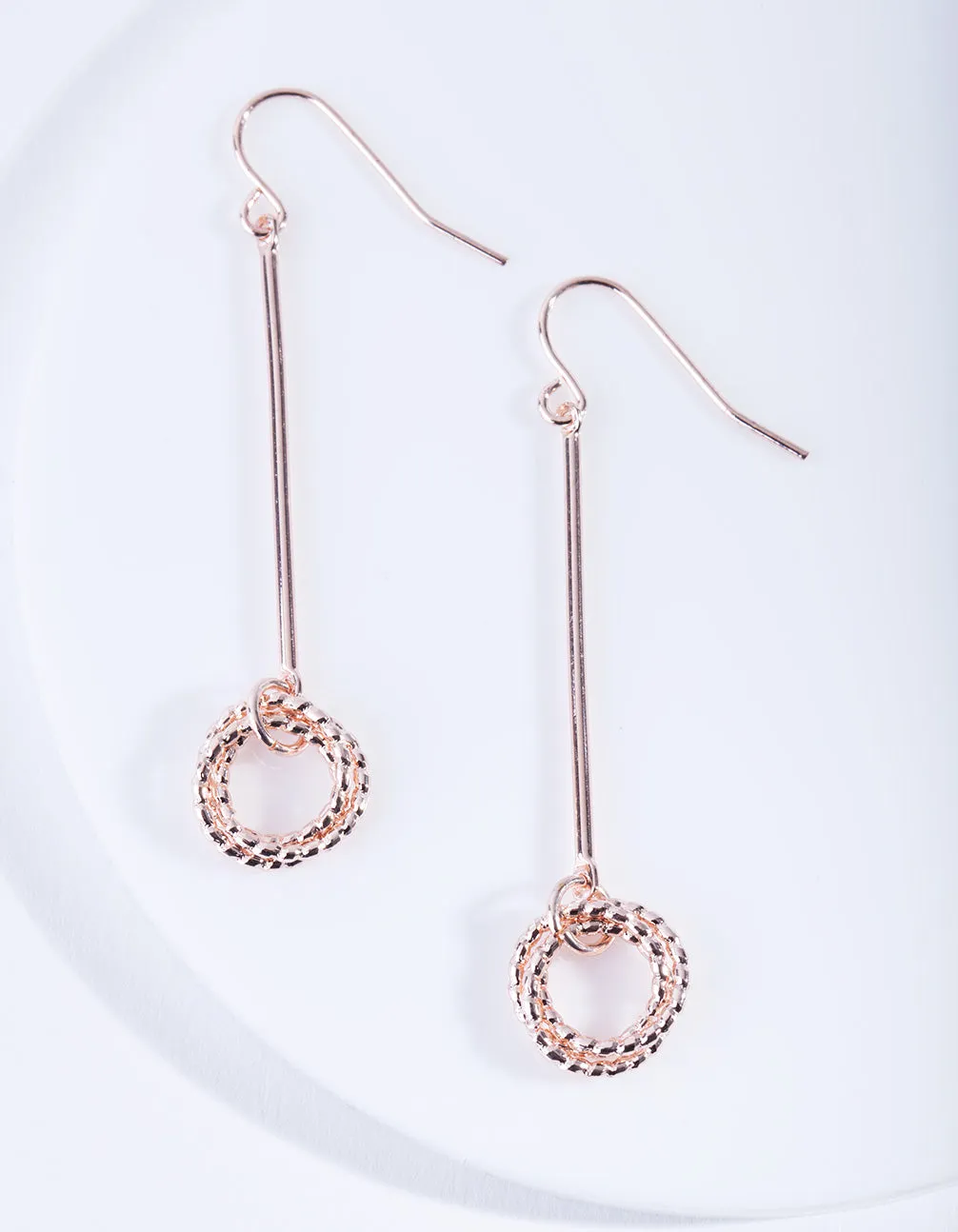 Rose Gold Minimal Circle Earring