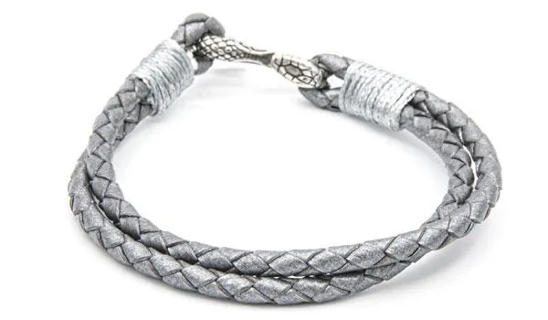 Rugged Cobra Leather Bracelet