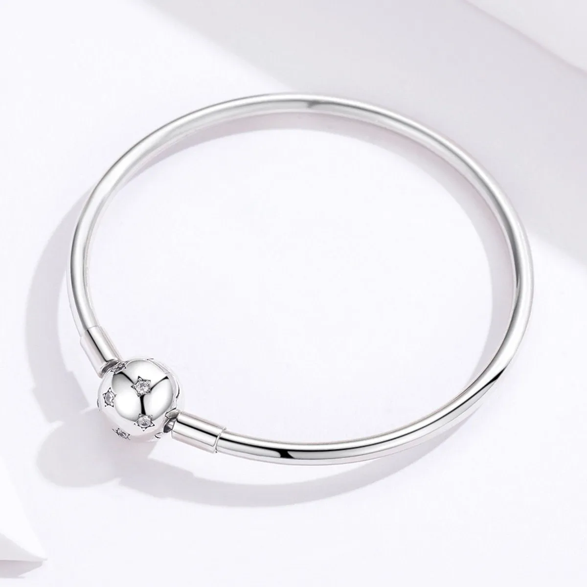 S925 Silver Star Snake Chain Bracelet