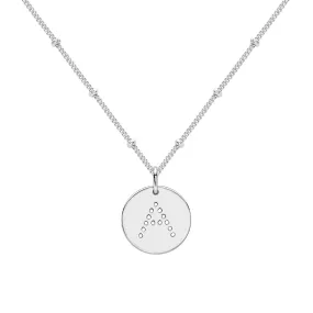 Silver Alphabet A Necklace