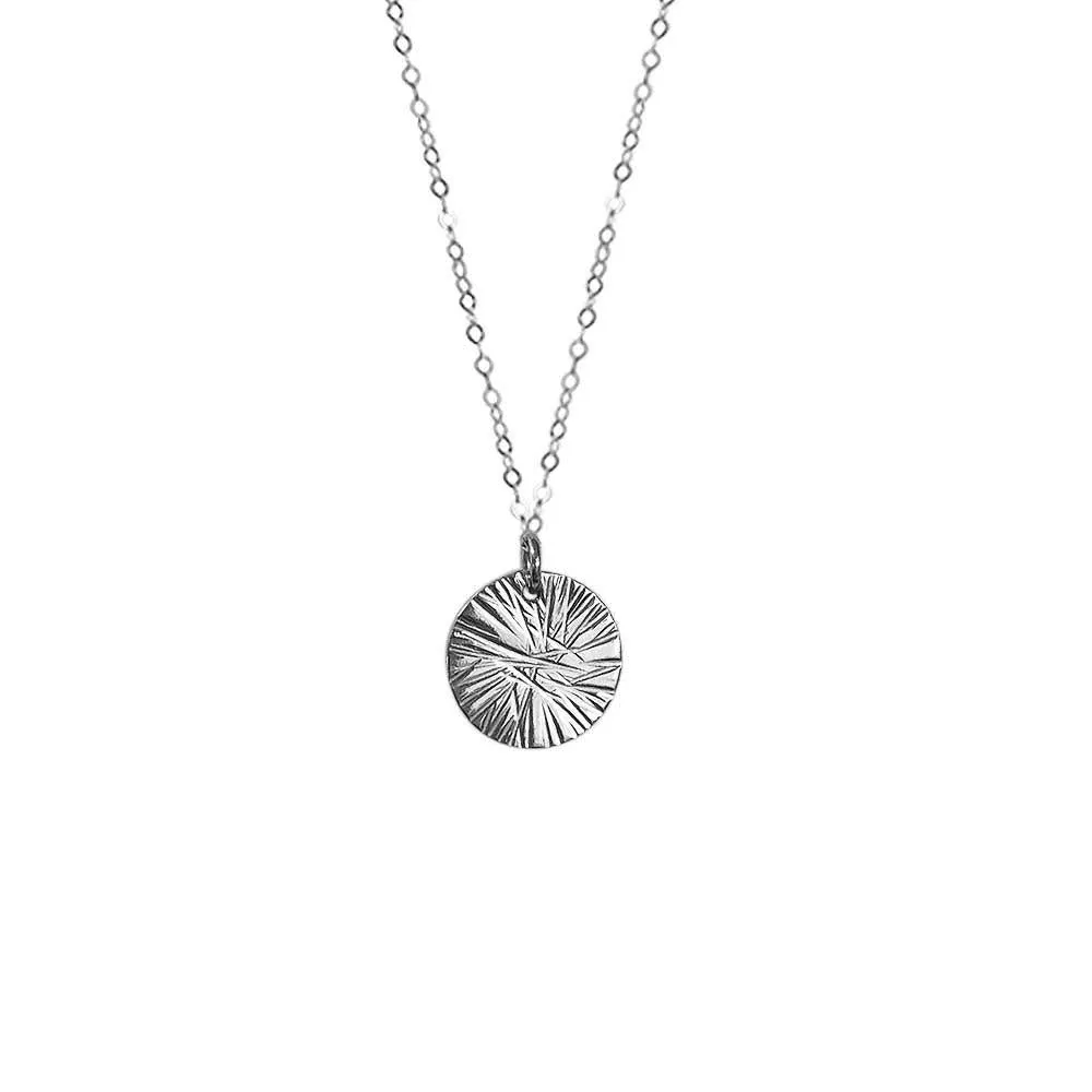 Small Medallion Necklace - Faceted