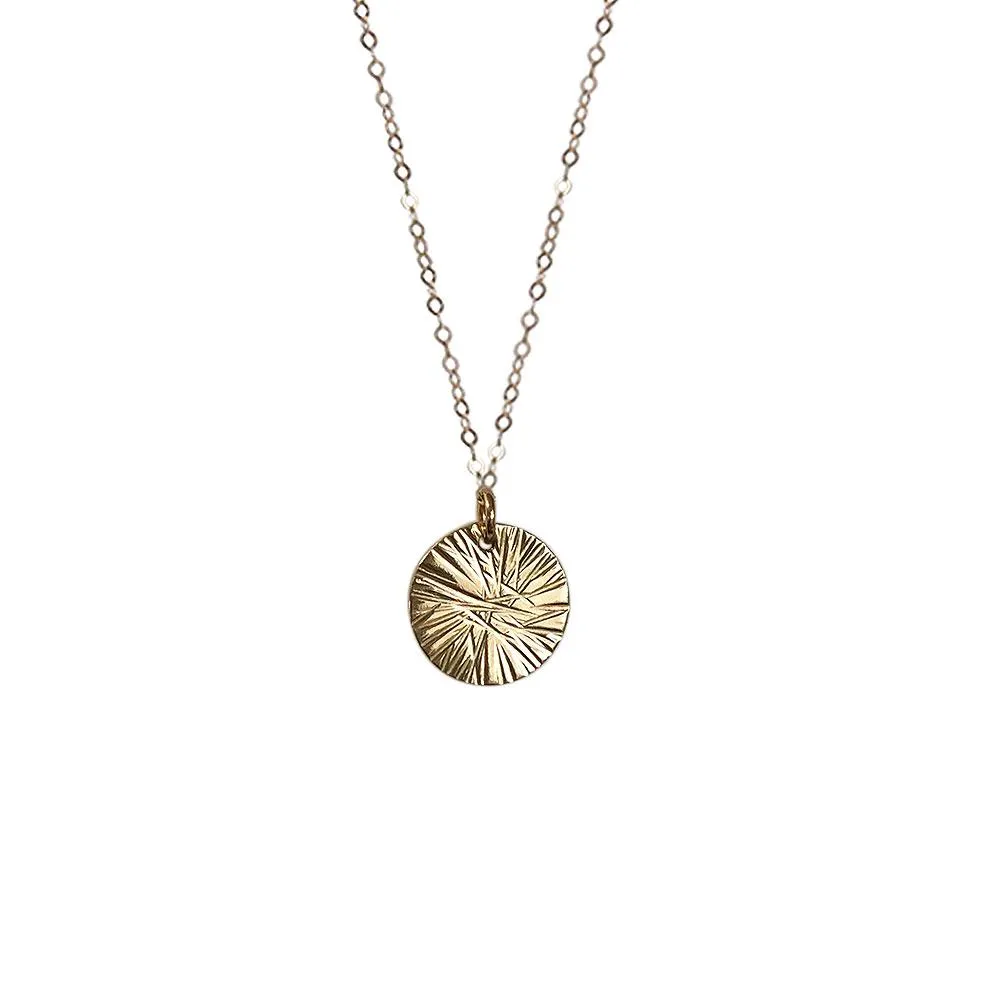 Small Medallion Necklace - Faceted