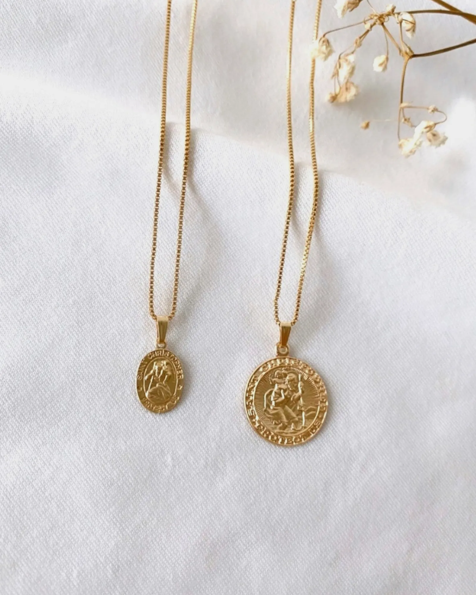 St Christopher Medallion Necklace