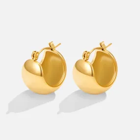 Tara Gold Chunky Hoop Earrings