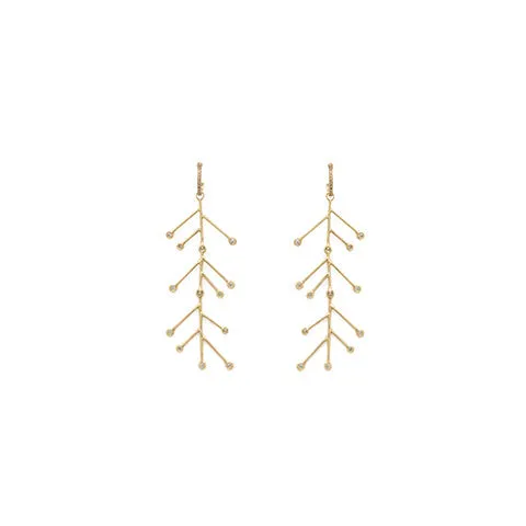 Tiny Hoops and Hanging Diamonds Earrings