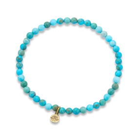 TURQUOISE HOWLITE HEALING GEM BRACELET