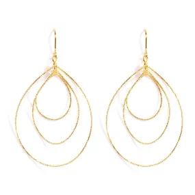 Ultra Delicate Triple Teardrop Earrings