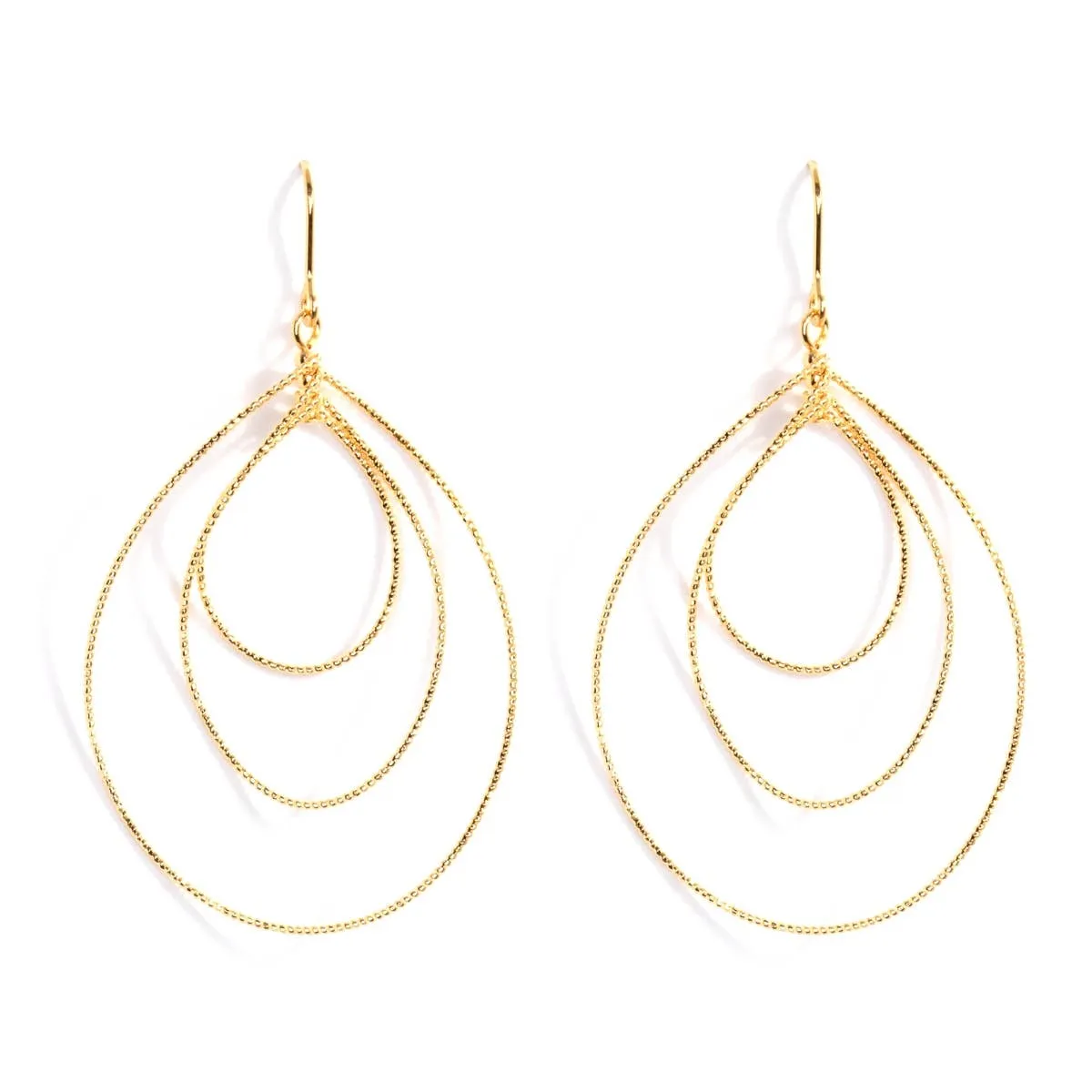 Ultra Delicate Triple Teardrop Earrings