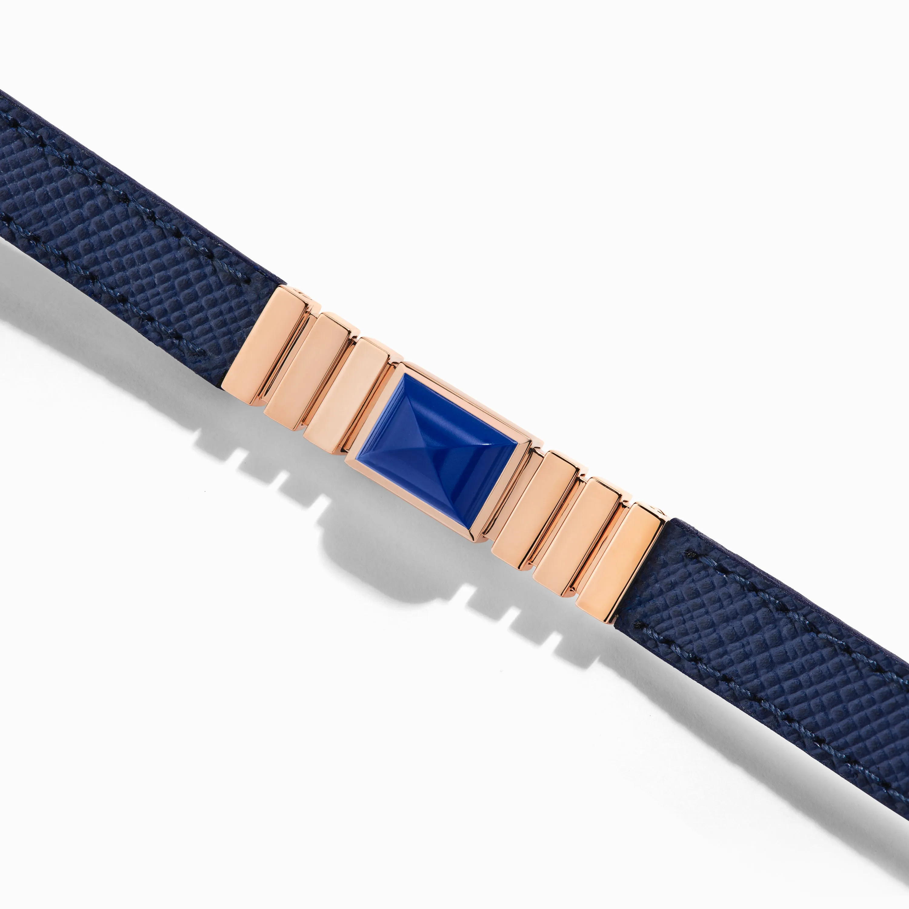 UNII Gold Leather Strap Bracelet