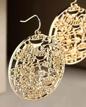 Urbanista Abstract Filigree Circle Earrings - Bo1he3562