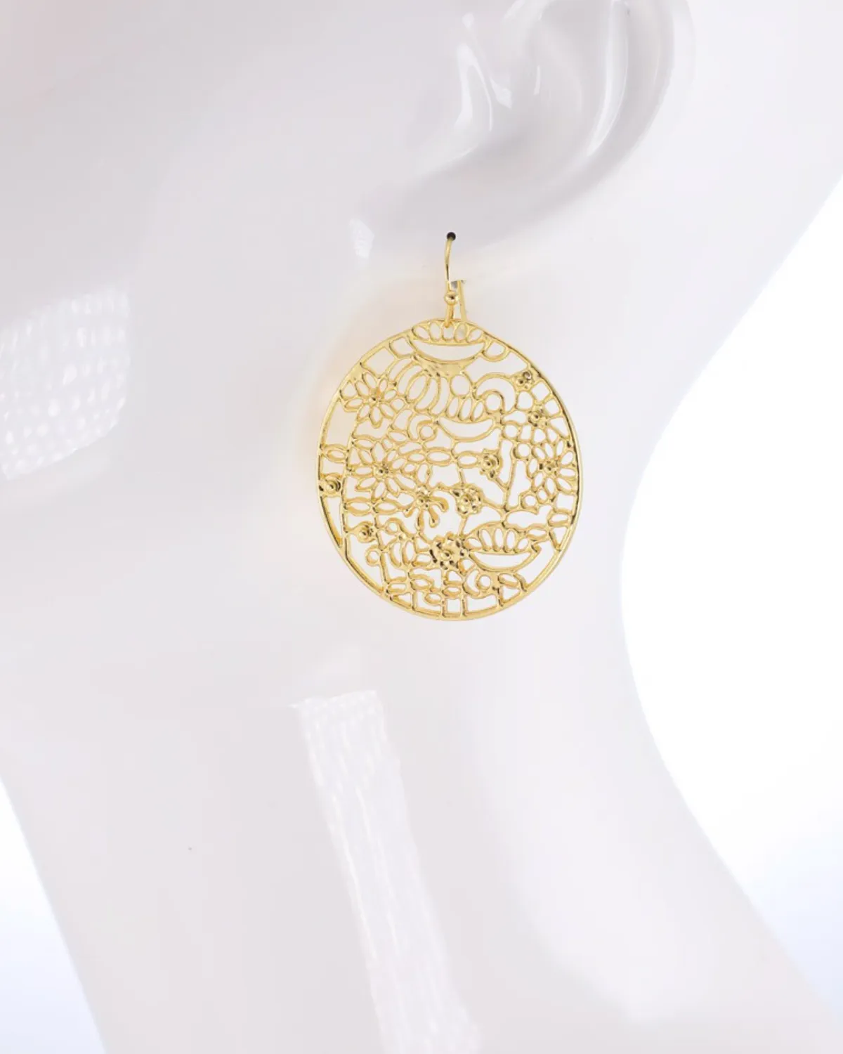 Urbanista Abstract Filigree Circle Earrings - Bo1he3562