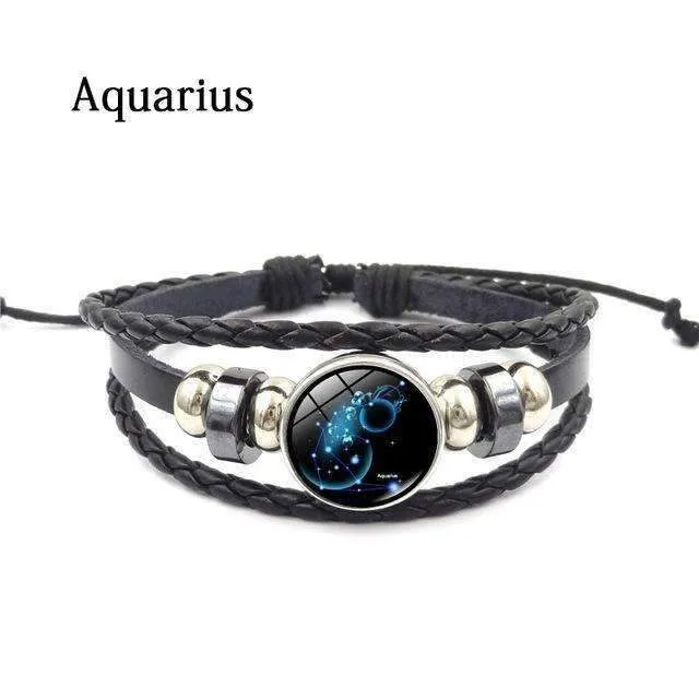 Yugen Multilayer Zodiac Leather Bracelet