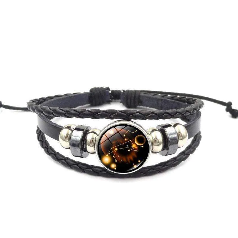 Yugen Multilayer Zodiac Leather Bracelet